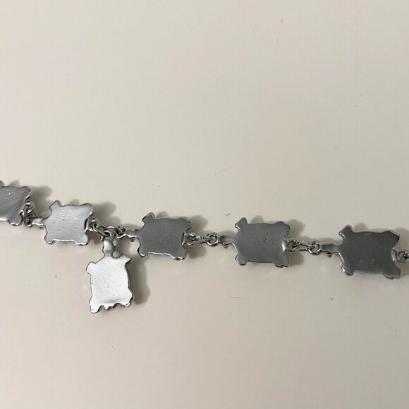 Multi Coloured Turtle Shell Bracelet 7 Inch Long - Picture 15 of 16